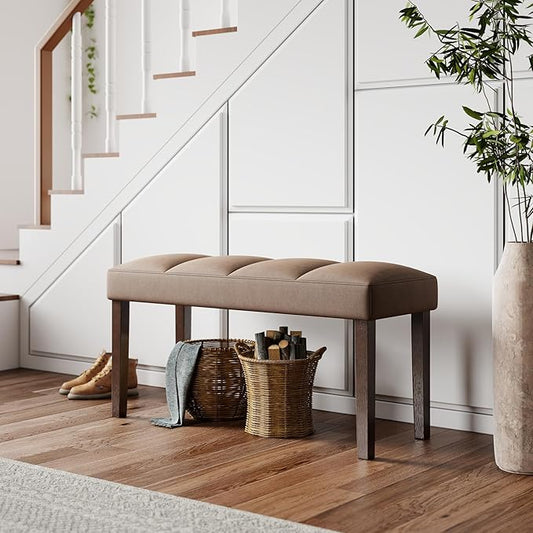 Roundhill Furniture Strata Velvet Upholstered Dining Bench by RoundhillFurniture