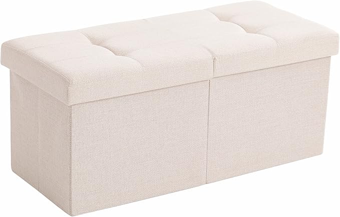 Storage Ottoman Bench Foldable Seat Footrest End of Bed Ottoman - Image 8