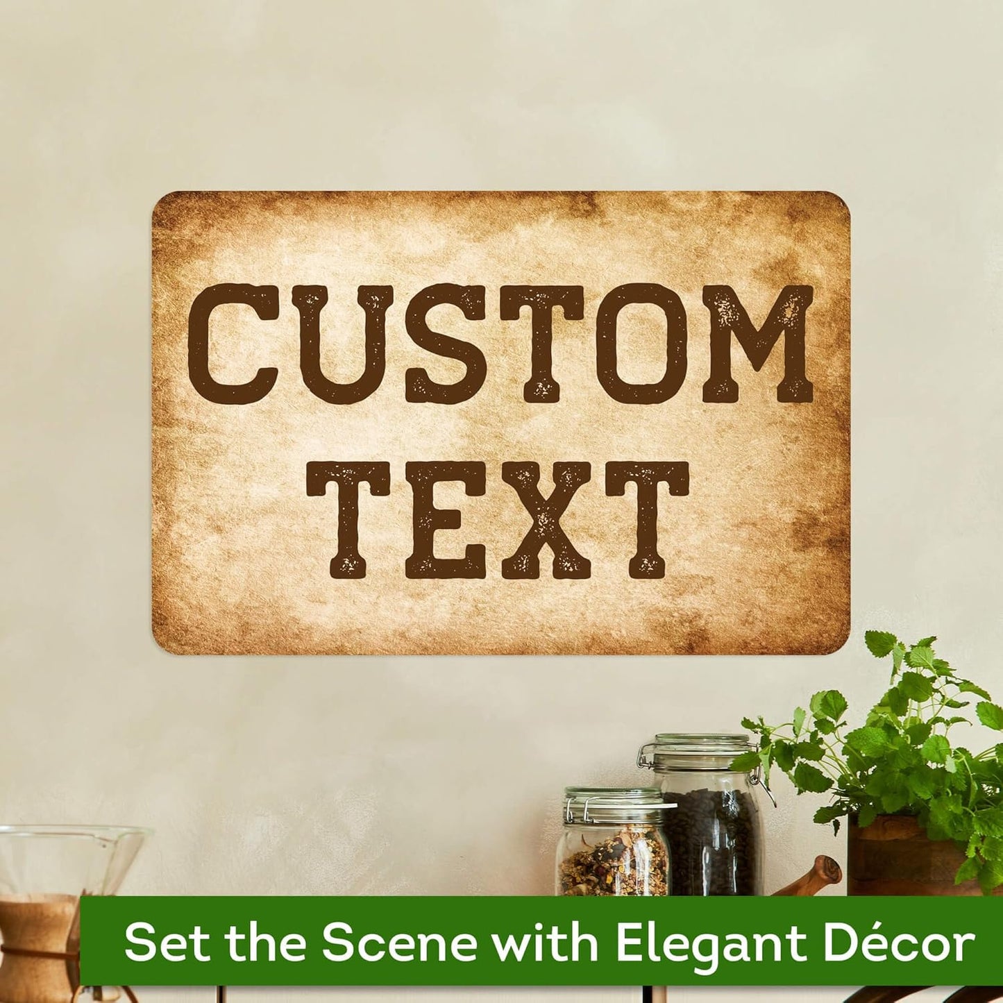 Custom Sign, Custom Street Sign, 11 Font Colors, 13 Font Styles, 4 Hole Options, 22 Sizes, 12x18 Inches, Rust Free DiBound, Fade Resistant, Made in USA by My Sign Center (Vintage)