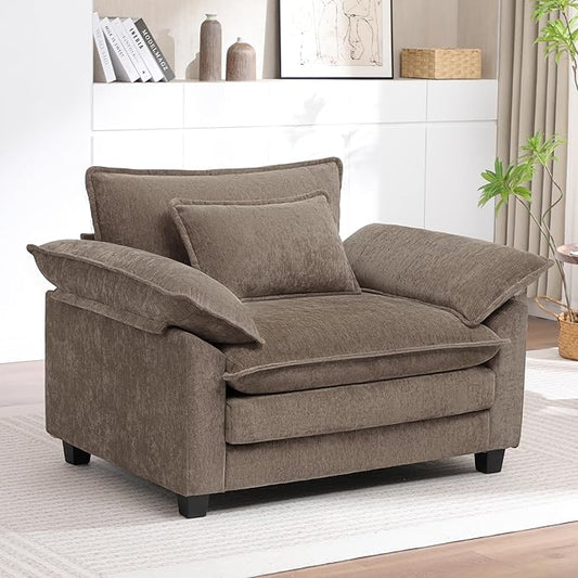 Oversized Accent Chair, Modern Chenille Cloud Sofa Chair by choairy