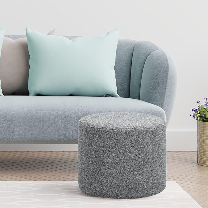 Studio Living Wentworth 19" Round Ottoman, Urban Transitional, Fully Assembled - Image 6