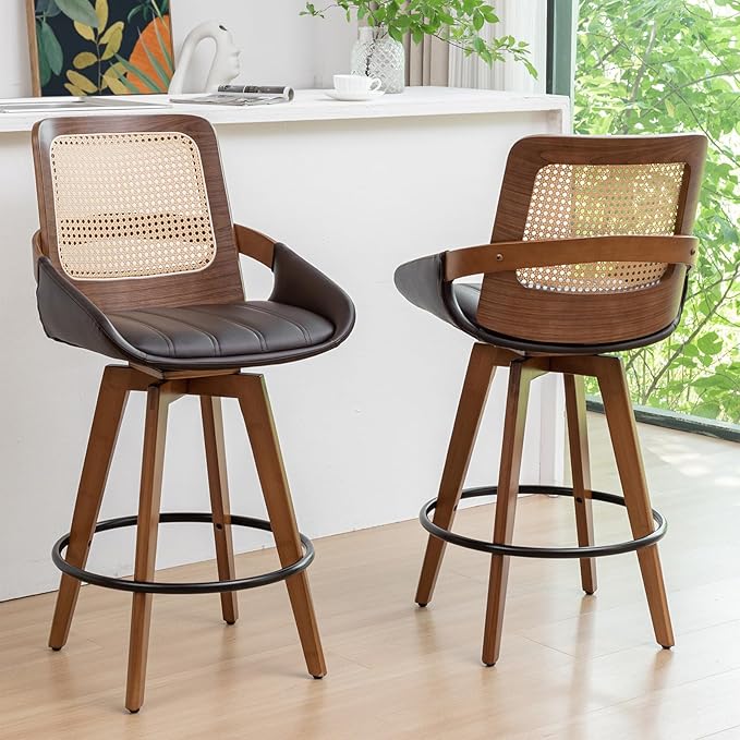 Set of 2 Bar Stools Counter Height by KUNZENTLIVING