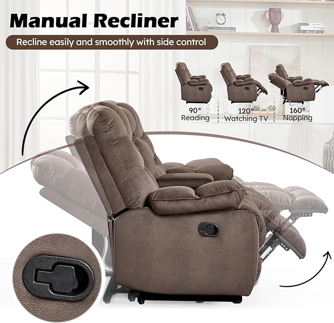 HAOMARKETS 3 Pieces Recliner Sofa Furniture Set, Include 2 Power Recliner Chairs - Image 4
