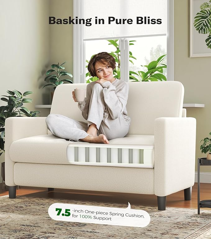 Welzona Loveseat, Comfy Teddy Love Seat - Image 8