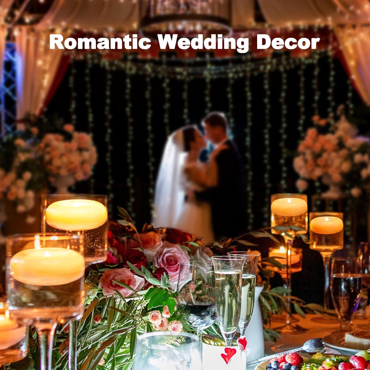 Aignis 48pcs Flameless LED Floating Candles, 120+ Hours Glow Time, 3 Inch Plastic Battery Operated Tealights, Cozy Warm White Light for Romantic Pool/Bathtub/Hot Bath/Wedding Centerpiece Decor