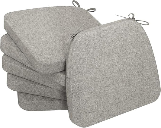 AAAAAcessories D-Shaped Chair Cushions, Machine-Washable Cover, Khaki Gray by AAAAAcessories