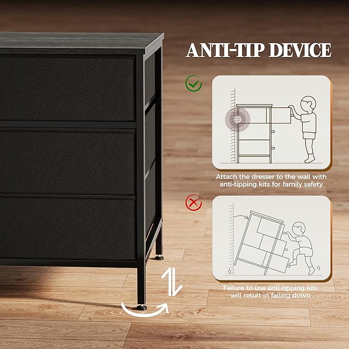 Huuger 63 Inch Dresser for Bedroom, Long Dresser - Image 8