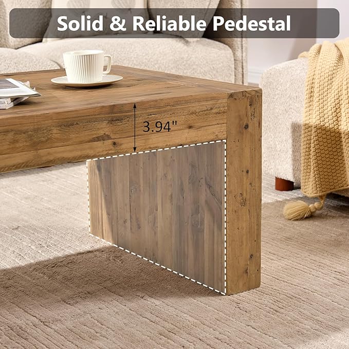 Reclaimed Solid Wood Coffee Table - Image 4