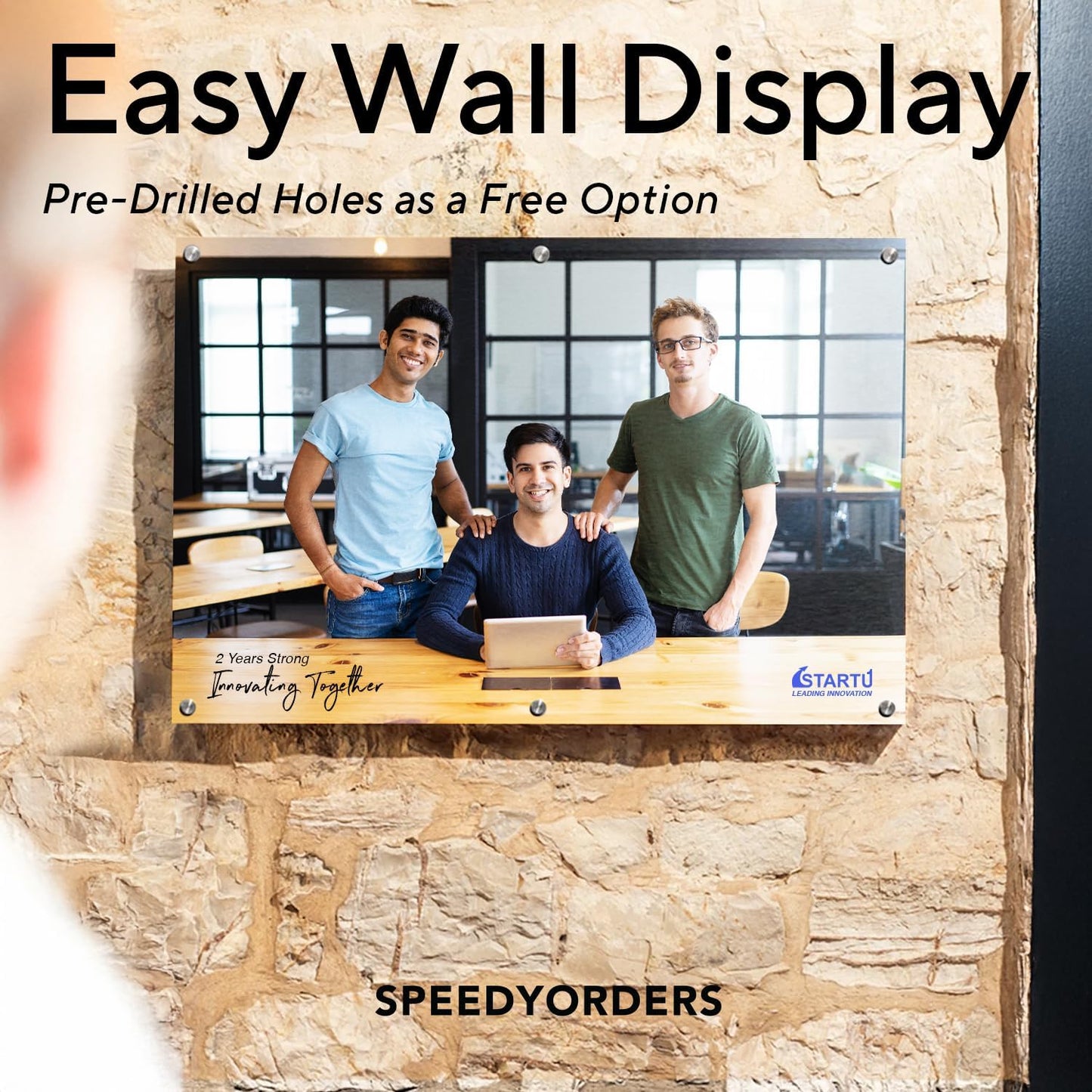 Custom Outdoor Metal Sign, Personalized Aluminum Safety and Business Signs, Waterproof (Picture, 30x24 In) - White