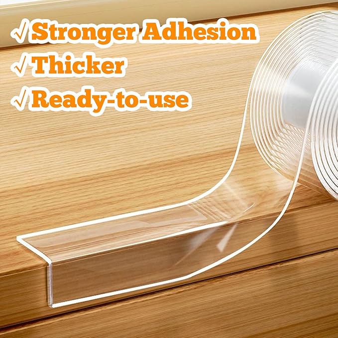 Clear Soft Corner Protectors for Furniture Strip, 2.6 in x 6.6 FT, Sharp Edge & - Image 6