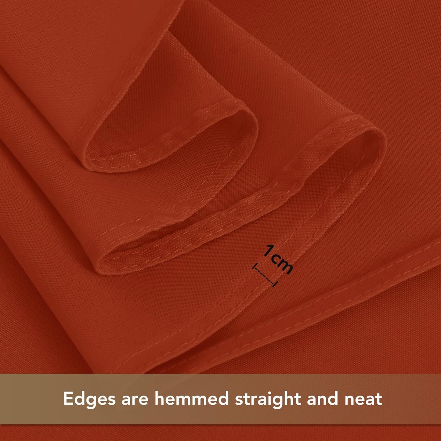 sancua Thanksgiving Square Tablecloths 60x60 Inch Rust, 2 Pack Fabric Fall Table Cloth for Square or Round Tables, Burnt Orange Washable Polyester Table Cover for Dinner, Holiday Party, Display Tables