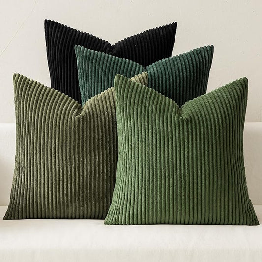 MIULEE Boho Farmhouse Throw Pillow Covers 18x18 Inch Set of 4 Mordern Neutral by MIULEE