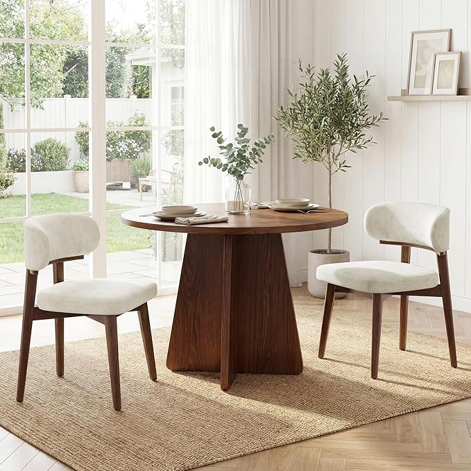 Dining Chairs Set of 4, Modern Upholstered Dining Chairs, Wooden Kitchen Chairs - Image 9