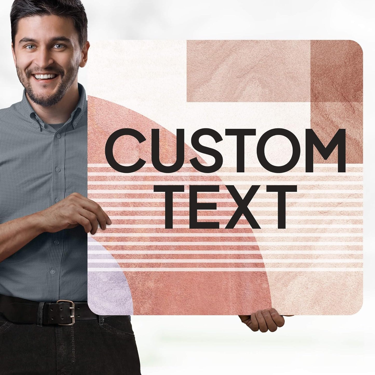 Custom Sign, Custom Street Sign, 11 Font Colors, 13 Font Styles, 4 Hole Options, 22 Sizes, 24x24 Inches, Rust Free DiBound, Fade Resistant, Made in USA by My Sign Center (Mid-Century Modern 1)