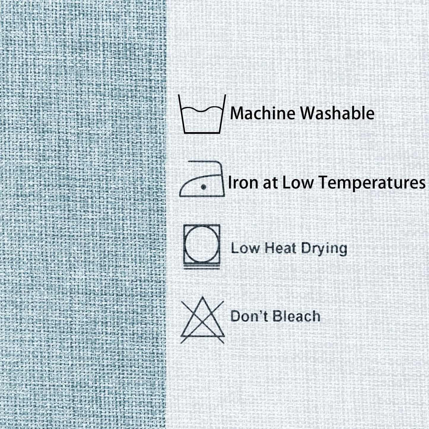 Hiasan Faux Linen Rectangle Tablecloth - Wrinkle and Stain Resistant Washable Table Cloth for Kitchen Dining Room Holiday Table Cover for Dinner, Lux Slate Blue, 54 x 80 Inch