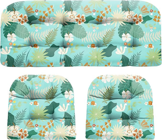 DANGHOOGY Wicker Chair Cushions, Waterproof Outdoor Loveseat Cushions by DANGHOOGYFurnitureCushions