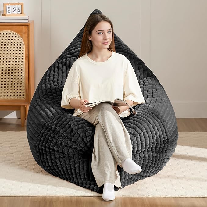 3-in-1 Giant Bean Bag Chair for Adults & Kid, Convertible Floor Sofa to Mattress - Image 7