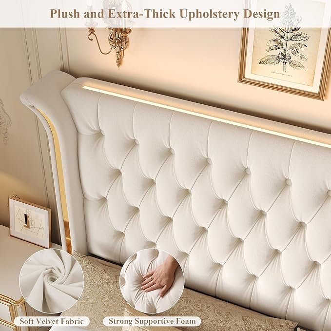 Keyluv Full Smart LED Bed Frame - Image 6