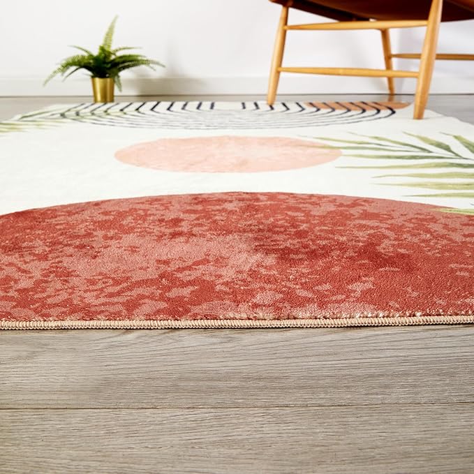 RoomTalks Boho Cute Bathroom Rugs Bath Mat Non Slip Washable, Modern Abstract - Image 8