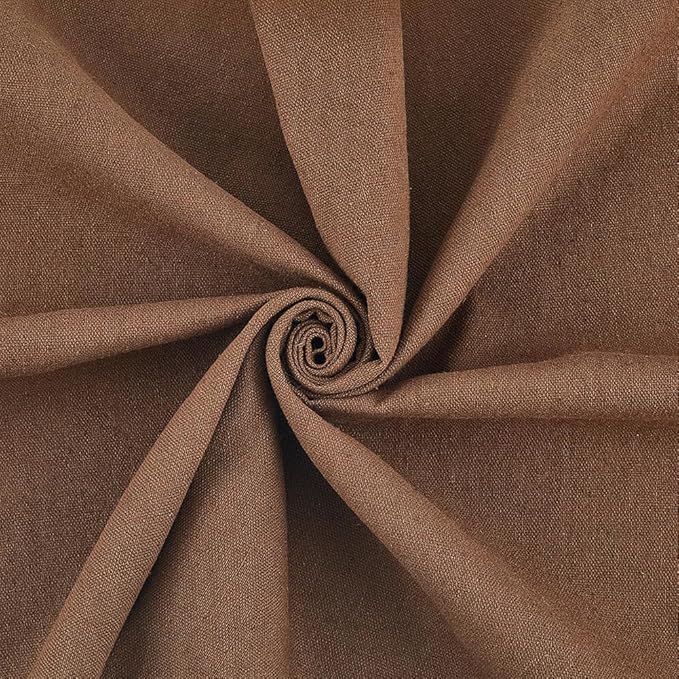 59 Inch Dark Brown Quilting Linen Type Cloth Fabric by The Yard Blend Solid by CABODYALS