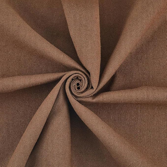 59 Inch Dark Brown Quilting Linen Type Cloth Fabric by The Yard Blend Solid by CABODYALS