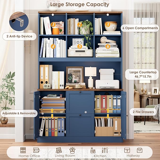 HIFIT 72'' Tall File Bookcase - Image 7