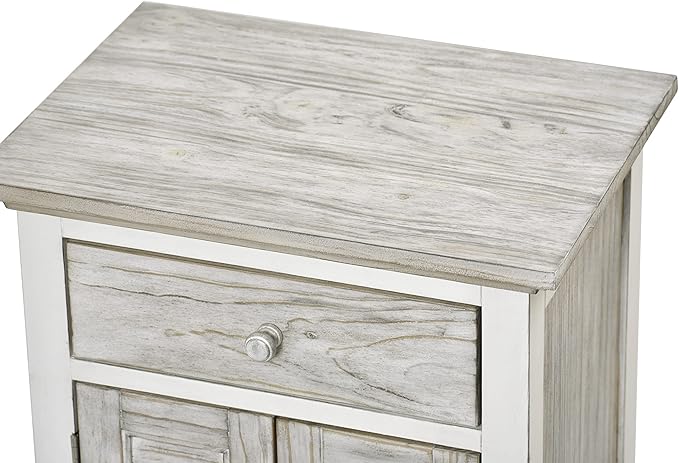 Sea Winds Trading Islamorada Nightstand 1 Drawer 2 Door Two-Tone Distressed - Image 4