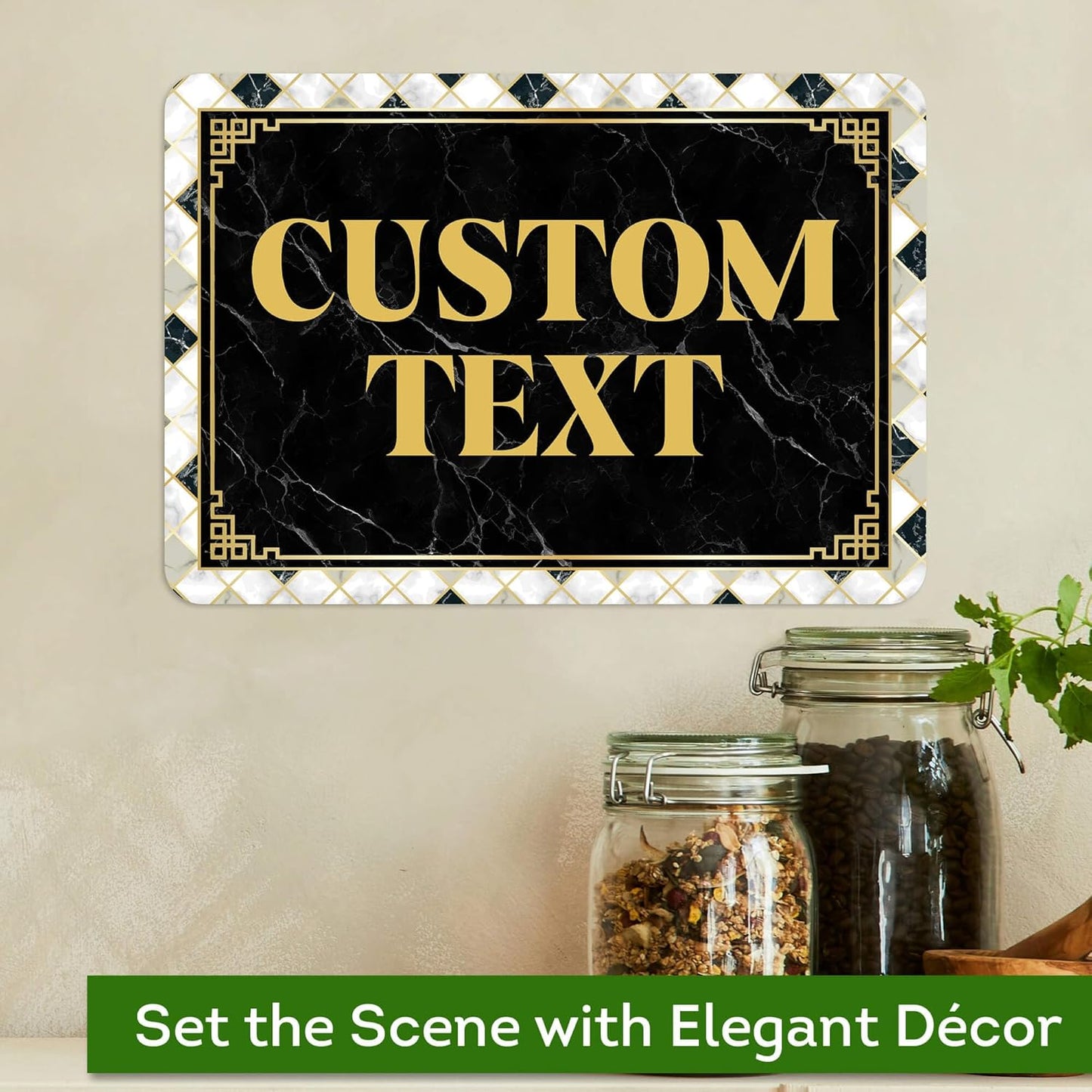 Custom Sign, Custom Street Sign, 11 Font Colors, 13 Font Styles, 4 Hole Options, 22 Sizes, 7x10 Inches, Rust Free DiBound, Fade Resistant, Made in USA by My Sign Center (Marble Tile)