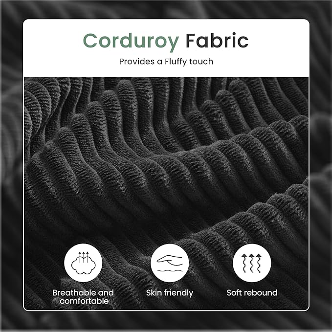 YOUDENOVA 3 Pieces Corduroy Couch Set - Image 9
