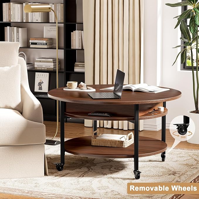 FABATO Round Lift Top Coffee Table - Image 7