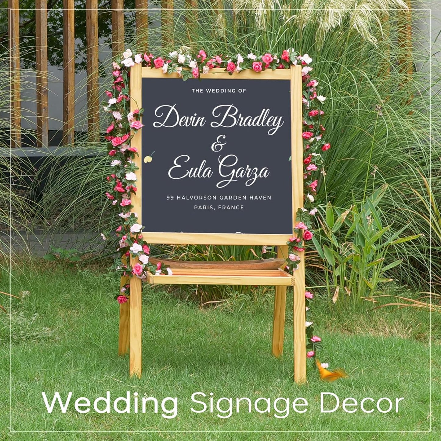 Miracliy 5Pcs 41FT Pink Flower Garland Artificial Rose Arch Vines Fake Spring Floral Garland for Flower Wall Backdrop Wedding Mothers Day Garden Tea Party Decoration