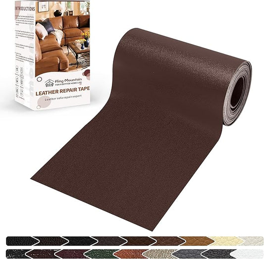 KING MOUNTAIN Leather Repair Patch, 4 x 63 Inches self Adhesive Leather Repair by ForABetterHomeLife