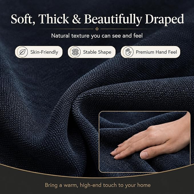 Mini Chenille Linen Blend Upholstery Fabric by the Yard, 57 Inch Wide Soft - Image 8