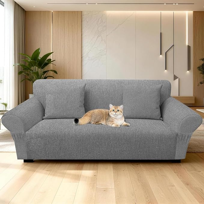 Loveseat Slipcover with 2 Pillow Cover - Image 7