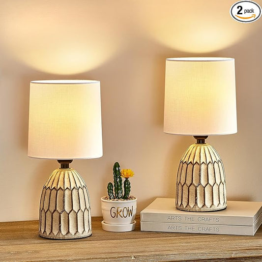 EJIAXIN Table Lamps Set of 2-13.5" Small Boho Lamp by WelcometoEJIAXIN