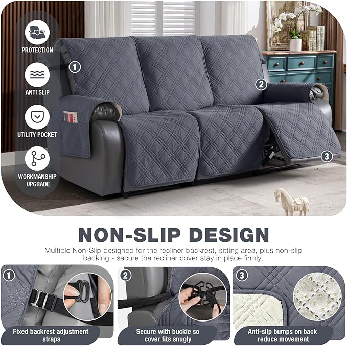 TAOCOCO Waterproof Recliner Sofa Cover Couch Cover - Image 4