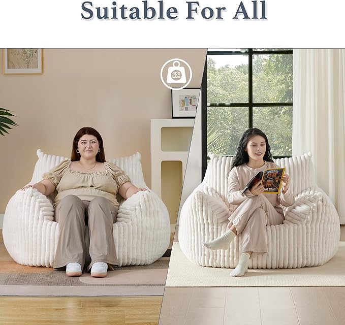Giant Plush Bean Bag Chair for Adults - Image 6
