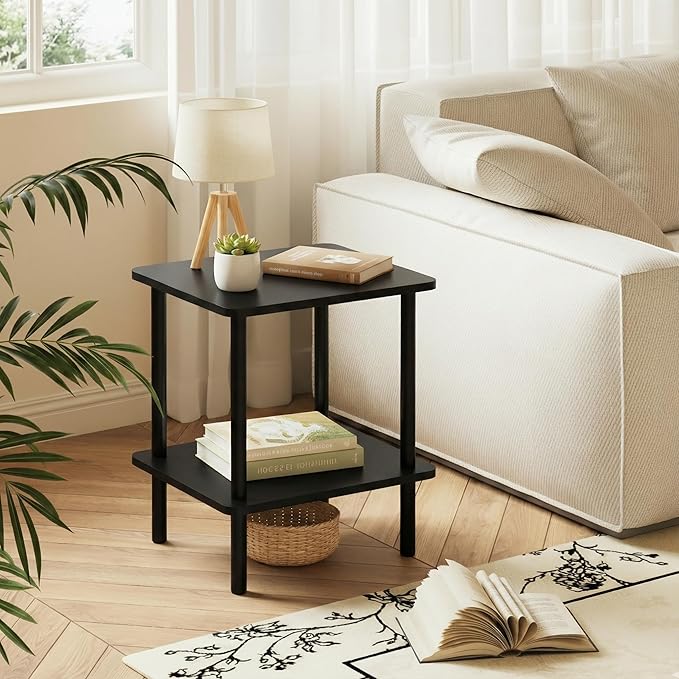 FORAOFUR End Table with Charge Station, Narrow Side Table - Image 6