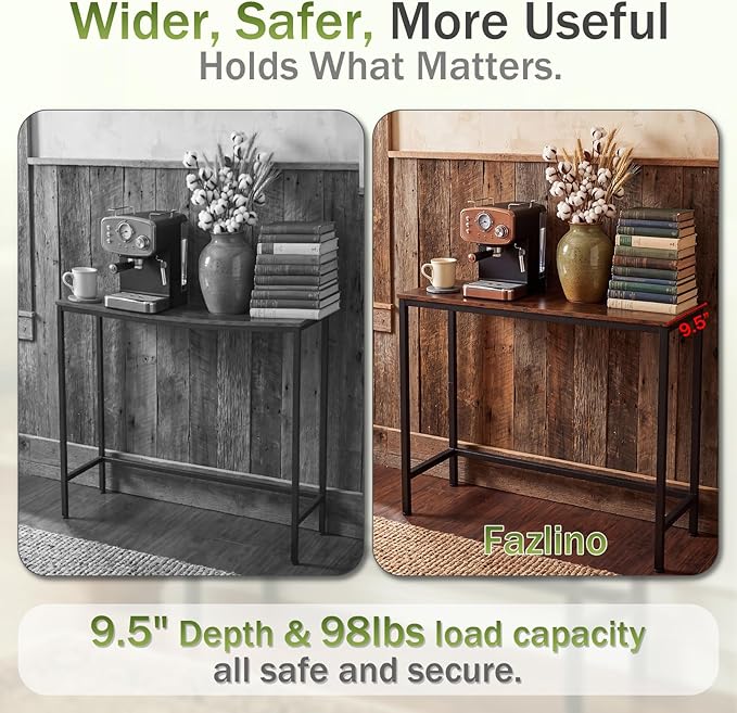 Sturdy Console Table with 98 lb Capacity, Stable Wobble-Free Design - Image 4