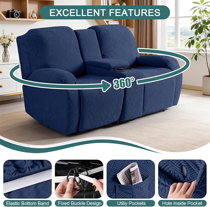 Ruaozz Loveseat Recliner Covers - Image 5