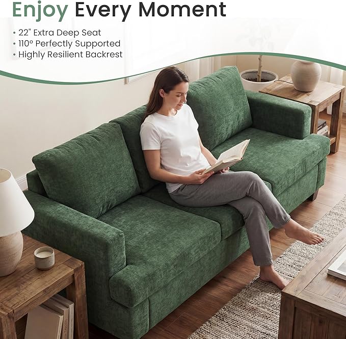 YOUDENOVA Sofa, 3 Piece Set Comfy Sofa, Loveseat & 2 3-Seater Couch - Image 4