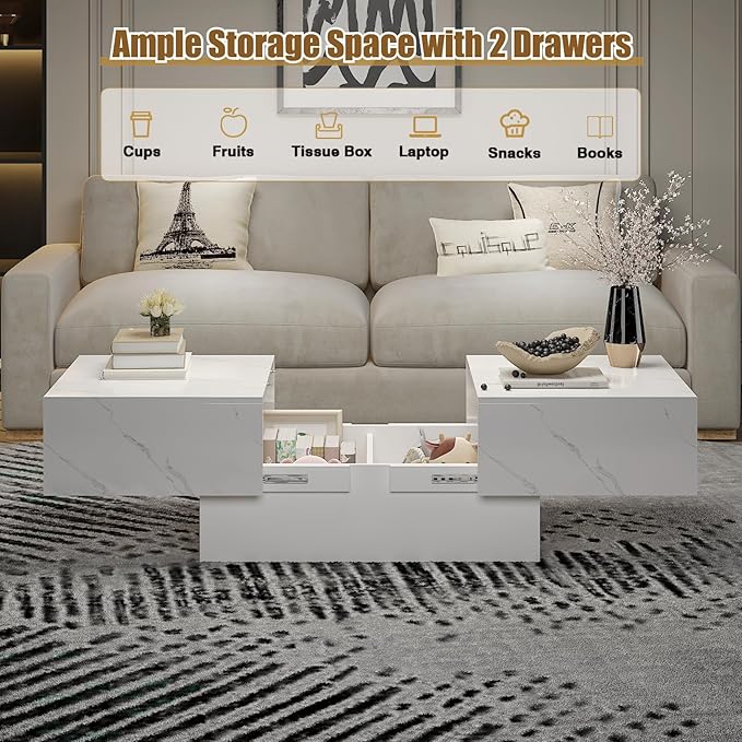 Marble Modern Coffee Table - Image 3