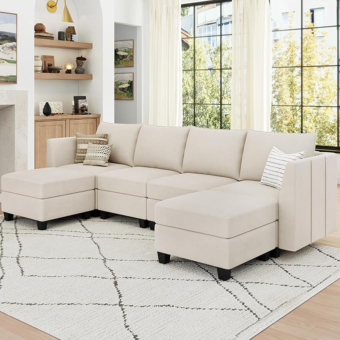 Belffin Modular Sectional Sofa U Shaped Couch - Image 3