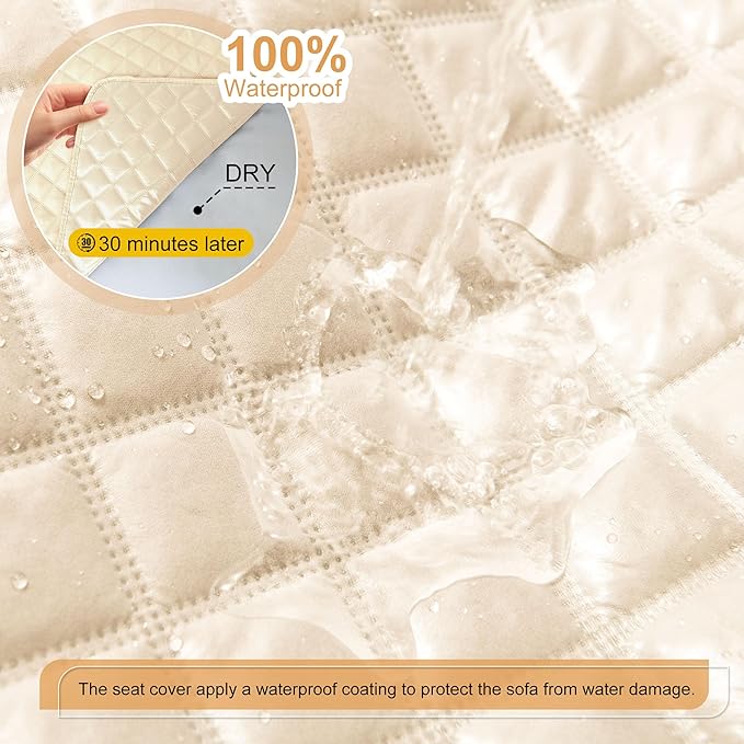 HDCAXKJ 100% Waterproof Reclining Sectional Couch Covers L Shape Recliner Sofa - Image 3