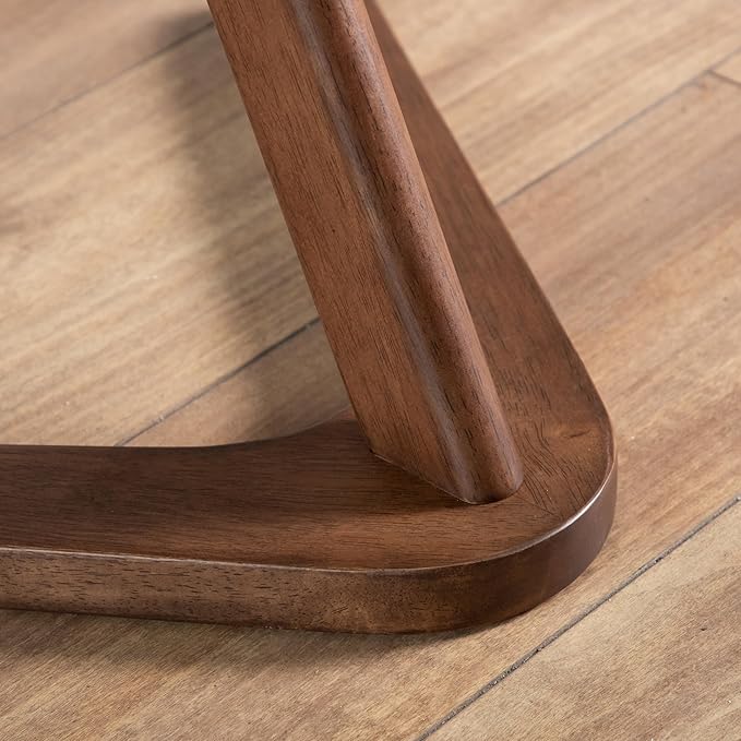 Furniture of America Lucian Mid-Century Modern Solid Wood Brown Round Side Table - Image 10