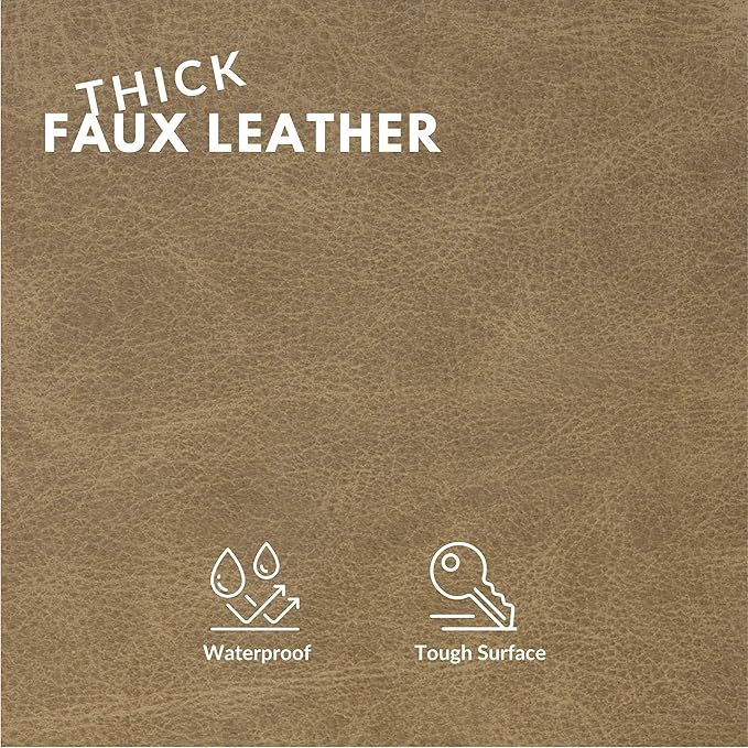 Faux Leather Fabric, Thick Durable Synthetic Repholstery Leather Vinyl - Image 2