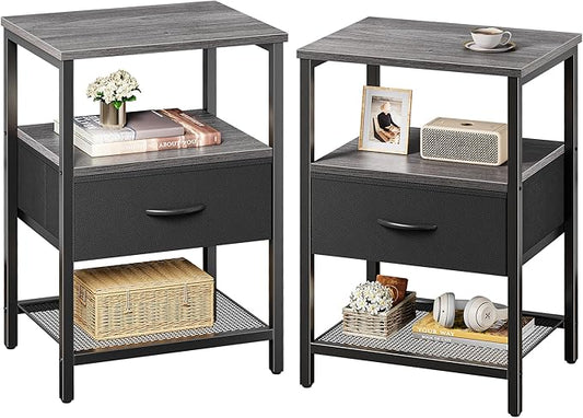 Huuger Nightstand Set of 2, Night Stand by Huuger