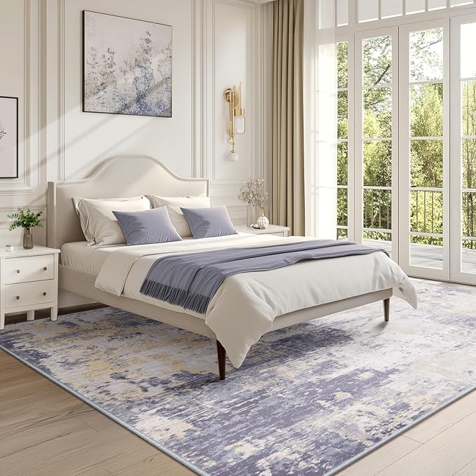 RELEANY Washable Area Rugs 8'x10' Non-Slip Modern Abstract Soft - Image 7