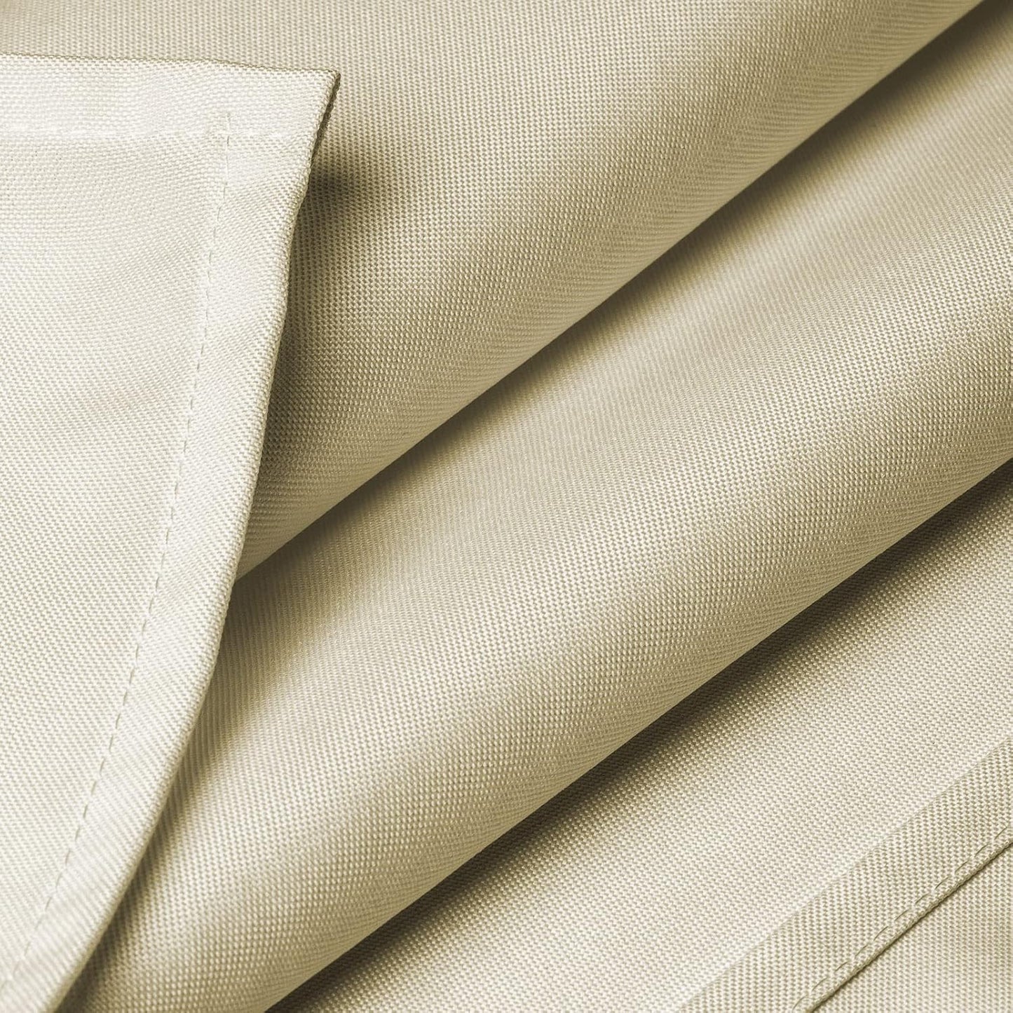 Lann's Linens - 10 Premium 90" x 132" Tablecloths for Wedding/Banquet/Restaurant - Rectangular Polyester Fabric Table Cloths - Beige