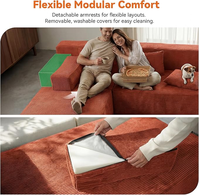 MONVANE 106" Cloud Sectional Couch - Image 4